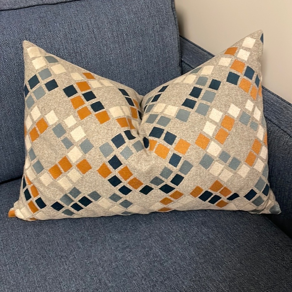 Crate & Barrel Ramon Pillow, 22x15in